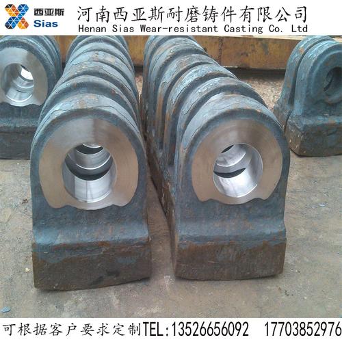 可提供圖紙定做 礦山設(shè)備破碎機配件 合金高錳復合錘頭 高鉻錘頭